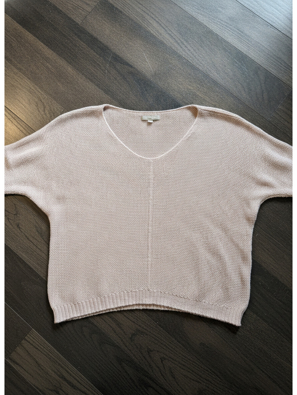 Carina Ricci Light Pink Metallic Knit Sweater Medium